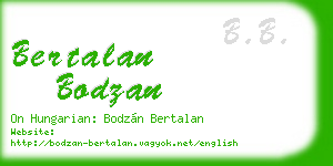 bertalan bodzan business card